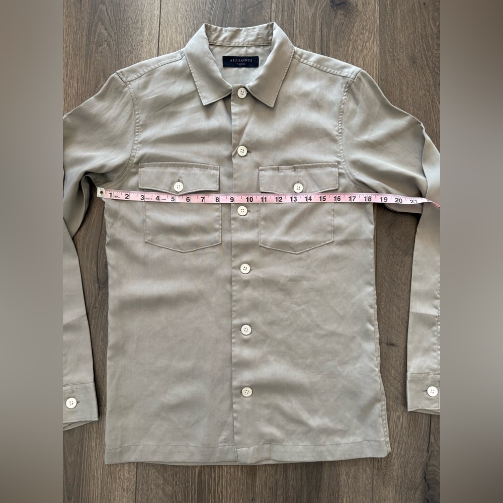 AllSaints Penang LS Shirt Button Down Ling Sleeve Size XS - Picture 6 of 9